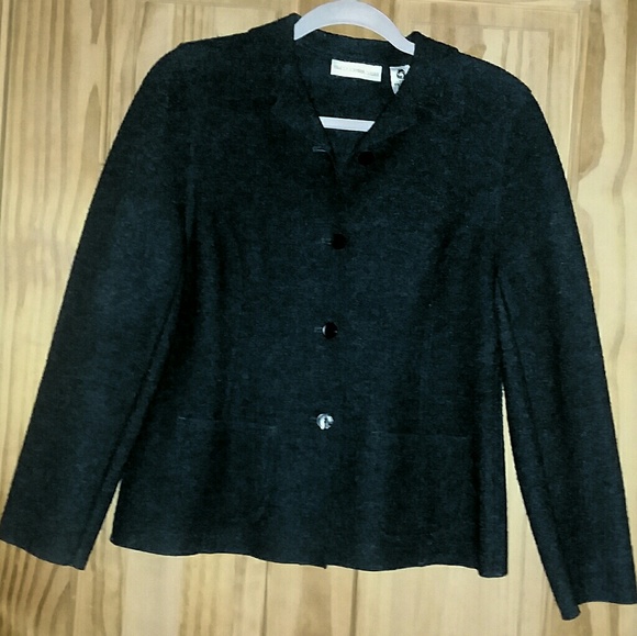 Valerie Stevens Jackets & Blazers - Valerie Stevens Petite Woolrich Blazer 8p Jacket Coat Dark Acadamia Sustainable